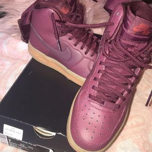 Womens Airforce 1 High Night Maroon